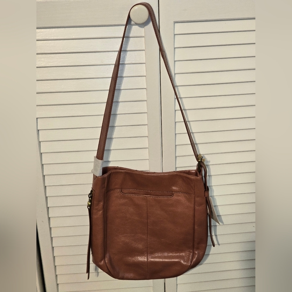 NWT Hobo Kharma Vintage Hide Leather Bag – Burnished Rose Patchwork - Picture 2 of 10